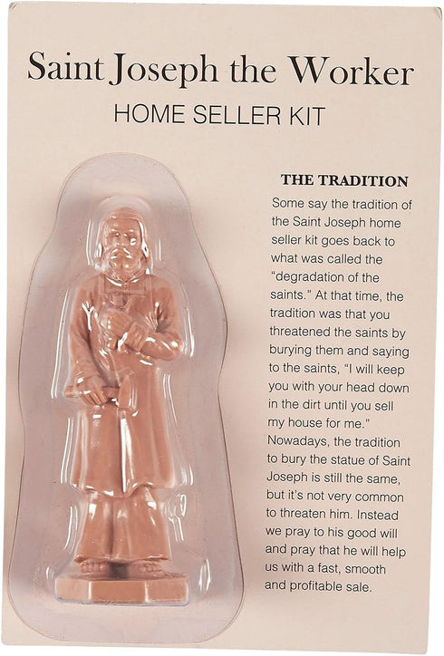 Juvale St. Joseph Statue, Patron Saint Workers Statue, Christian Gifts (3.5 Inches)...