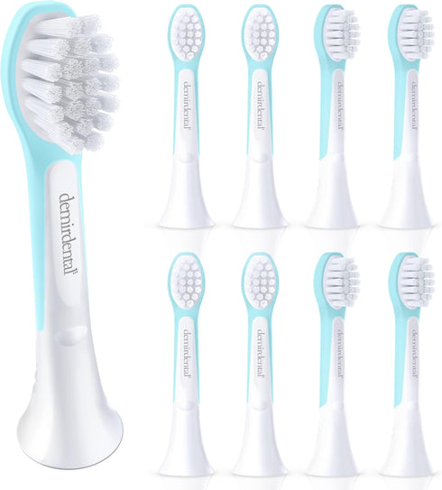 Kids mini toothbrush heads compatible with Philips Sonicare Kids toothbrush heads - replacement heads mini sensitive - brush heads mini from ages ...