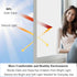 Finnez Window Privacy Film Frosted Glass Electrostatic Privacy Window Film Privacy Protection Window Stickers Anti-UV for Home Living Room Bedroom...