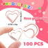 100 PCS Cute Paper Clips Rose Gold Heart Paper Clips Funny Mini Paper Clips for Kids Office Supplies Wedding Decoration Crafts Scrapbooking Women ...