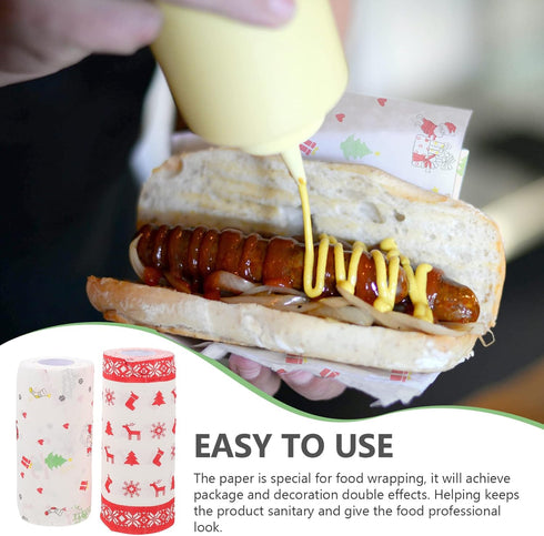 BESTonZON Christmas Kitchen Paper Christmas Paper Hand Towels Kitchen Paper Rolls Oil Cleaning Paper Towels: 2 Rolls...