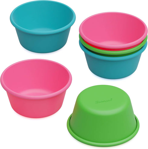 Bakerpan Silicone Jumbo Muffin Cups For Baking, Smooth Large Air Fryer Muffin Cups, 3 1/2 Inch Muffin Baking Cups, Jumbo Cupcake Liners - Set of 6...