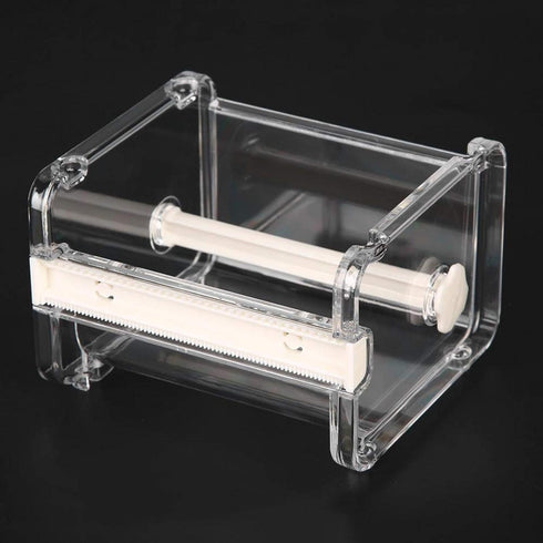 Tape Cutter, Transparent Washi Adhesive Tape Dispenser 2 in 1 Office Stackable Desktop Washi Tape Holder with Cutter Roll Tape Holder Organize One...