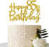 Gold Glitter Happy 85th Birthday Cake Topper - 85 Sign Cake Topper - Cheers to 85 Years Party Supplies - 85th Birthday Party Decoration...