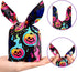 100PCS Halloween Treat Bags Candy Bags, Kids Trick or Treat Bags Goodie Bags, Cute Rabbit Ear Small Halloween Cookies Plastic Gift Bags for Hallow...