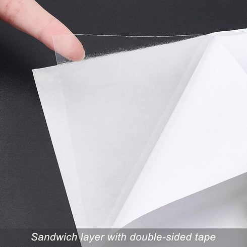 BENECREAT 10Sheet A4 Size White Double Sided Tape Sheets 8.3x11.5 Inch Strong Adhesive Tap Sheet Removable Glue Sheet for Arts Craft Photo Albums ...
