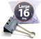 Achieva EZ Binder Clips, Large, Pack of 16, Gray (99216)...