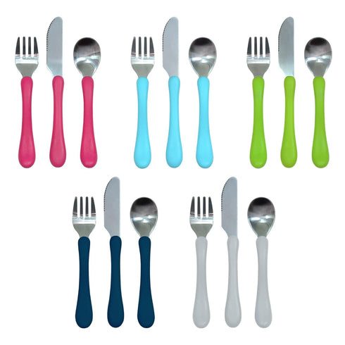 green sprouts Learning Cutlery Set Helps Toddler Develop Independent Eating Skills Designed for Small Hands, Contoured Handles for Easy gripping, ...