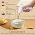 Cordless Hand Mixer, Handheld Electric Whisk with 3 Speed Modes, Hand Held Egg Beater with 2 Detachable Stir Whisks (White)...