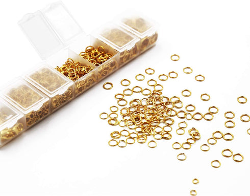 EuTengHao 1504Pcs Gold Open Jump Ring and Lobster Clasps Kit Jewelry Making Repair Supplies Kit with Jewelry Pliers Tweezers for Necklace Jewelry ...