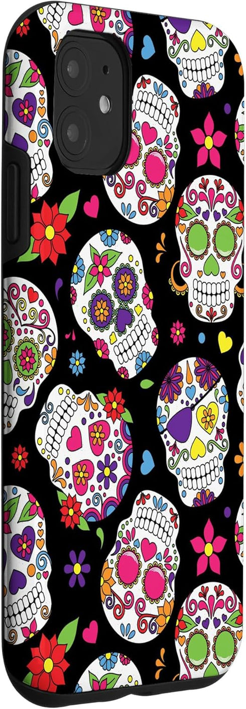 iPhone 11 Dead Sugar Skulls Case Sugar Skull Day Of The Dead Case...