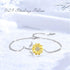 Cuoka Sunflower Bracelet/Anklet 925 Sterling Silver Sunflower Jewelry Sunflower Mother Day Gift Summer Jewelry For Women with Box...