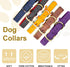 SUFEI Leather Soft Padded Dog Collar Breathable Adjustable Waterproof Tactical Pet Collar with Metal Buckle for Small Medium Dogs (S, Orange Blue)...