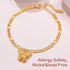 FindChic Butterfly Anklets for Women, 8.5'' to 10.5inch Dainty 18K Gold Plated Cute Charm Figaro Chain Ankle Bracelets Barefoot Jewelry...