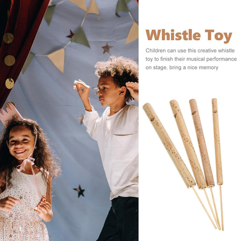 4Pcs Bamboo Slide Whistle Bird Whistle Kids Train Whistle Birdcall Flute Adults Playing Flute Birdcall Toys Musical Educational Toys Parent Child ...