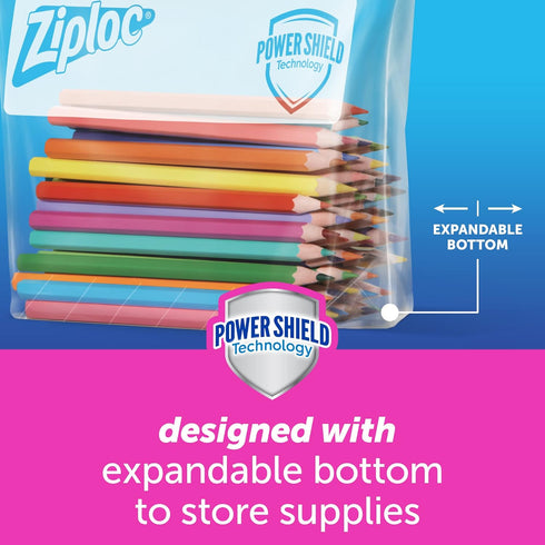 Ziploc Quart Food Storage Slider Bags, Power Shield Technology for More Durability, 76 Count...
