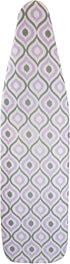 HOMZ Standard Width Ironing Board Cover and Pad, Purple/Grey/White Moroccan...