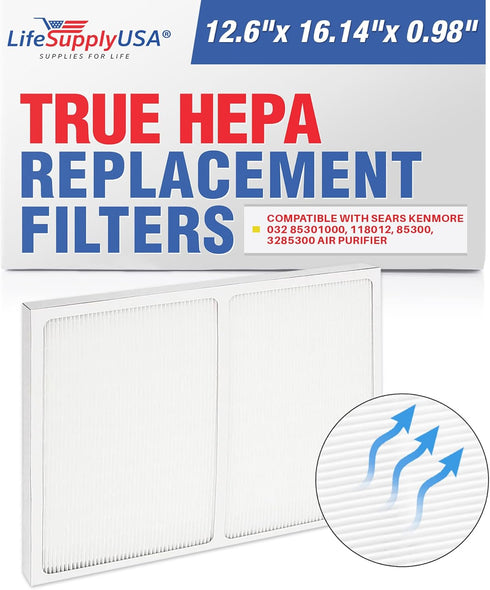 True HEPA Air Cleaner Filter Replacement 85301 Compatible with Sears Kenmore 032 85301000, 118012, 85300, 3285300 Air Cleaners by LifeSupplyUSA...