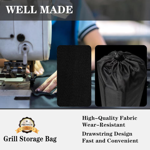 Grill Utensil Storage, Grilling Bags for Outdoor Grilling, Grill Tool Storage, Grill Tools BBQ Bag, Foldable Grill Bag for Camping and Hiking BBQ....