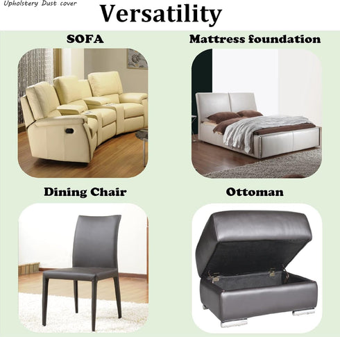 3 yds. X 63 ins. Upholstery Dust Cover Fabric Replacement, Non-Woven Black Cambric Fabric for Under Cloth of Couches, Recliners, Loveseats, Chairs...