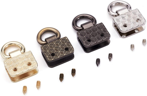 Craftdady 8 Set Purse Suspension Clasp Metal Bag Side Ring Buckle Handbag Chain Strap Connector for DIY Leather Crafts Handbags Hardware Accessori...