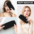 Nylon Small Makeup Bag Slim Pouch, Preppy Cute Makeup Brush Bag Black Makeup Bag Cosmetic Zipper Pouch for Purse, Waterproof Travel Toiletry Bag C...