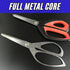 Rapid Edge 10-inch Heavy Duty Scissors, Full Metal Core Stainless Steel Scissors with Soft Grip Handles, Industrial Utility Scissors with Built-in...