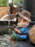 Fairy Garden Fishing Gnome Statues Miniature Dwarf Elf Figurines Outdoor Landscape Ornaments for Yard Lawn Pond Pool Riverside Decoration...