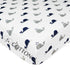 American Baby Company 100% Natural Cotton Fitted Crib Sheet 52" x 28" - Soft, Breathable, Hypoallergenic & Gentle Toddler Bed Sheet, Navy Whale, N...