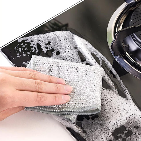 Sonku Wire Dishwashing Rags for Wet and Dry,12 PCS Multipurpose Cleaning Pads,Non-Scratch Wire Dishcloth,Kitchen Wipes Cleaning Cloths...