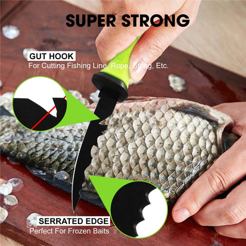 ANTOWIN 5 Inch Fishing Fillet Knife, Professional Level Knives for Filleting Fish and Boning Meat, Sharp Stainless-Steel Non-Stick Coating Blade, ...