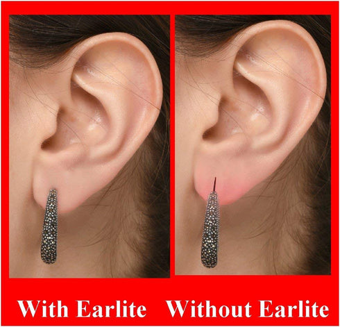 EarLite 240 (60 Ea X 4 Packs) Invisible Earring Ear Support Waterproof Patches in ZipLock Pouch - Made in USA...