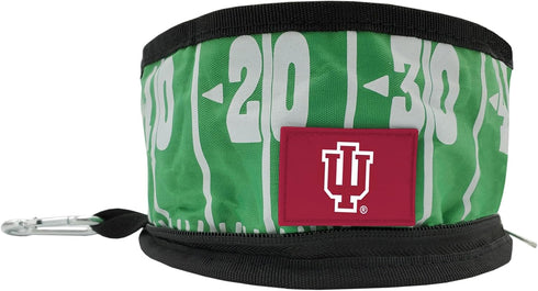 NCAA INDIANA HOOSIERS Collapsible Dog Travel Bowl, Food and Water Bowl for Dogs & Cats. Best Portable & Lightweight Leak-Proof Pet Bowl for Travel...