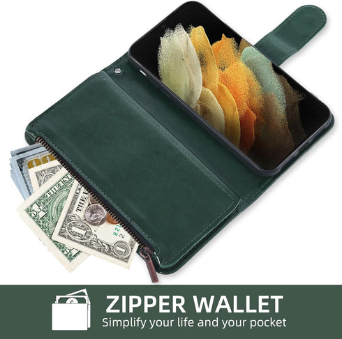 Asuwish Phone Case for Samsung Galaxy S21 Ultra 5G Wallet Cover with Tempered Glass Screen Protector and Flower Leather Flip Credit Card Holder Ce...