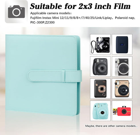 360 Pockets Photo Album for Fujifilm Instax Mini 12 11 9 99 8 40 Evo Instant Camera, For Polaroid Snap/PIC-300/Z2300/ SocialMatic Instant Cameras ...