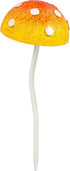 Evergreen 12.5" H Glow in The Dark Mushroom Plant Pick, Yellow Garden and Yard Decor...