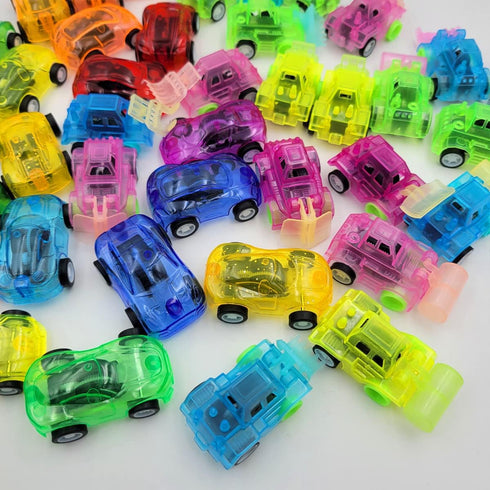 40 Pcs Pull Back Vehicles Mini Car Toys Friction Powered Racing Cars Mini Constructions Trucks for Preschool Toddlers Boys & Girls,Bulk Party Favo...