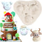Farm Animal Head Fondant Molds Cow Sheep Pig Head Silicone Chocolate Candy Mold For Farm Theme Cake Decoration Cupcake Topper Polymer Clay Gum Pas...
