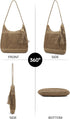 Straw Packable Mesh Beach Bag Large Beach Bag The Tote Bag for Women Hobo Bags for Women Crossbody Purses for Women Travel Beach Bag Woven Beach B...