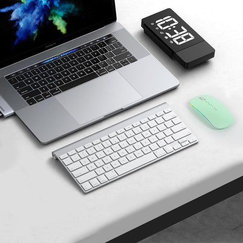 Wireless Mouse Bluetooth,Rechargeable LED Bluetooth Mouse(BT 5.1+2.4G), Silent Computer Mice for Laptop Desktop, MacBook, Windows, Mac OS,Green...