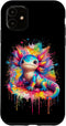 iPhone 11 Art Kawaii Axolotls of the World Colorful Axolotl Animals Case...