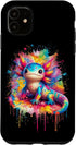 iPhone 11 Art Kawaii Axolotls of the World Colorful Axolotl Animals Case...