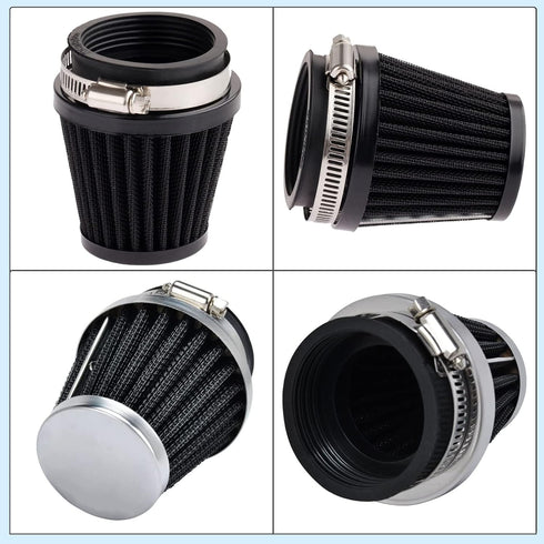 Mtsooning Air Intake Filter Pod, 54mm/2.12" Tapered Clamp-on Breather, Inlet Truck Cold Cone Cleaner Replacement for Motorcycle ATV Dirt Pit Bike ...