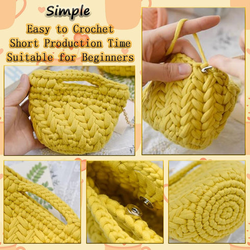 3PCS 150g Beginners Light Coffee Yarn for Crocheting and Knitting,260 Yards Cotton Nylon Blend Yarn for Hand DIY Bag Basket Dolls and Cushion......