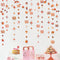 Rose Gold 50th Birthday Decorations Number 50 Circle Dot Twinkle Star Garland Metallic Hanging Streamer Bunting Banner Backdrop for 50 Year Old Bi...