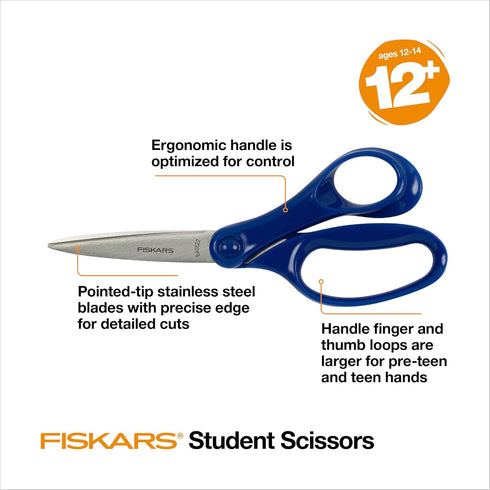 Fiskars® Student Scissors, Blue (7 in.)...