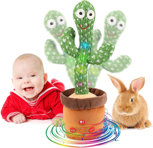 Dancing Cactus Talking Cactus Baby Toys Singing toys, Baby Cactus Repeating What You Say Baby Boy Toys Imitation Toys Glowing Musical Toys Childre...