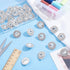 30pcs 1inch Silver Round Rhinestone Buttons Sparkle Embellishments Glass Crystal Buttons 1-Hole Alloy Rhinestone Shank Buttons for Clothing Button...