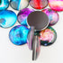 Starry Sky Pattern Refrigerator Magnets - 16 Pack Fridge Magnets for Refrigerator Office Cabinets Whiteboards Photo, 1.35 Inches Diameter, Best Ho...
