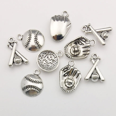 Ball Sports Charms-60pcs Alloy Ball Games Baseball Sports Charms For Crafting DIY Necklace Earrings Bracelet Jewelry Making Accessaries (M130)...